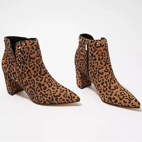 Marc Fisher • NWT New In Box Leopard Client Booties - Picture 1 of 8